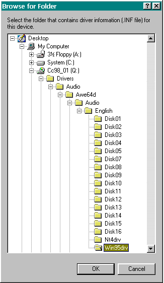 AWE 64D Setup Screen